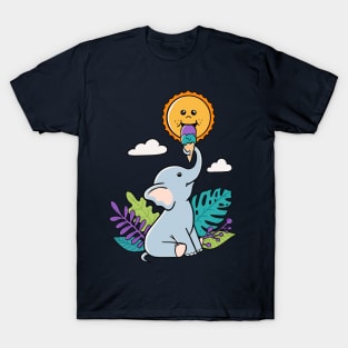 Funny Elephant and sun T-Shirt